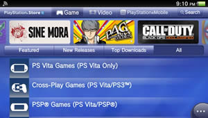 PlayStation Store on PS Vita